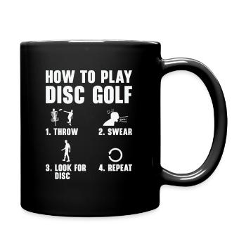Comment jouer à Disc Golf Funnier - Mug uni - noir - Droite