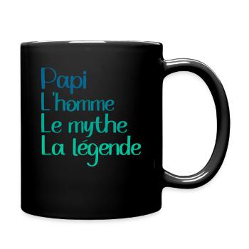 Papi Homme Mythe Légende Cadeau Fête Des Papis - Mug uni - noir - Droite