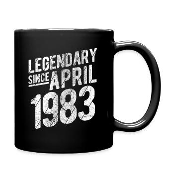 Retro 40th Birthday Gift Legendary Since April 198 - Tasse einfarbig - Schwarz - Rechts