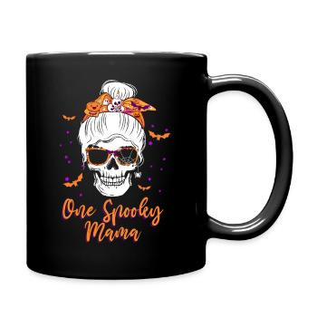 Une maman effrayante Mère Citrouille Halloween - Mug uni - noir - Droite