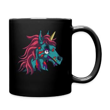 Zombiecorn Zombie Licorne Gothique Gothique Halloween - Mug uni - noir - Droite