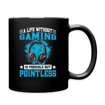 Gamer Saying - Boys Video Games & Gaming - Full Colour Mug - black - Right