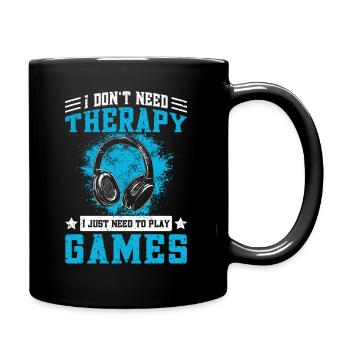 Gamer Saying - Boys Video Games & Gaming - Full Colour Mug - black - Right