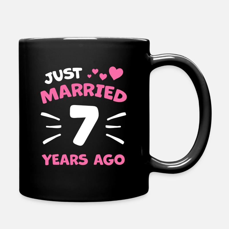 7. Wedding Anniversary Couple Gift - Full Colour Mug - black