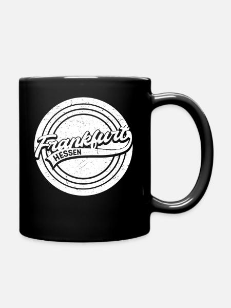 Frankfurt Hessen - Tasse einfarbig - Schwarz