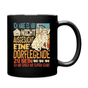 Dorflegende Dorf Männer Frauen - Tasse einfarbig - Schwarz - Rechts