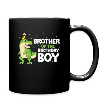 Frère de l’enfant d’anniversaire Dinosaur - Mug uni - noir - Droite