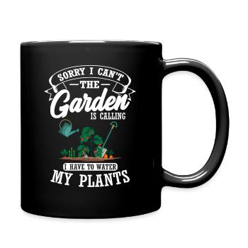 Le jardin appelle les plantes à fleurs de jardinier - Mug uni - noir - Droite