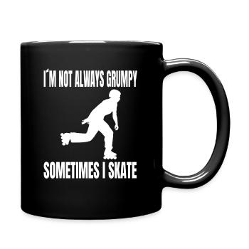 Rollschuh Skaterin Inline skaten Geschenk Inliner - Tasse einfarbig - Schwarz - Rechts