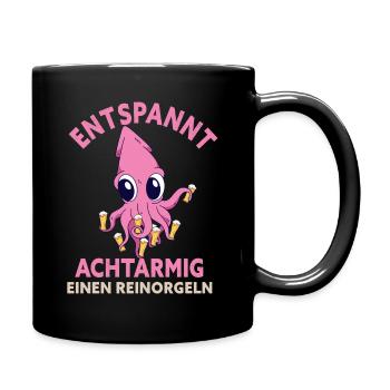 Entspannt Achtarmig Einen Reinorgeln - Tasse einfarbig - Schwarz - Rechts