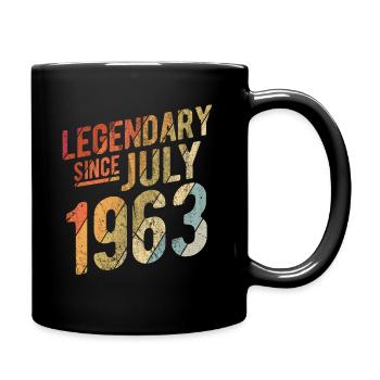 60th Birthday Gift Legendary Since July 1963 60 Ye - Tasse einfarbig - Schwarz - Rechts
