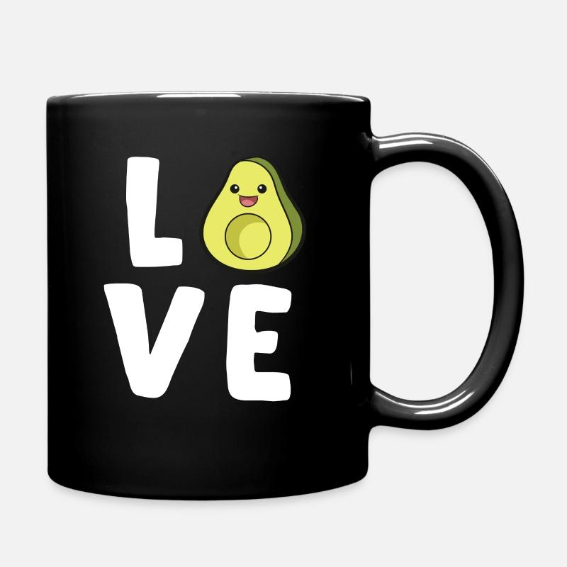 Avocado-Liebhaber Niedliche Avocado - Tasse einfarbig - Schwarz