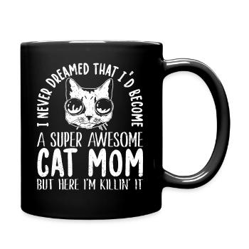 Super chat maman chat amoureux des chats - Mug uni - noir - Droite