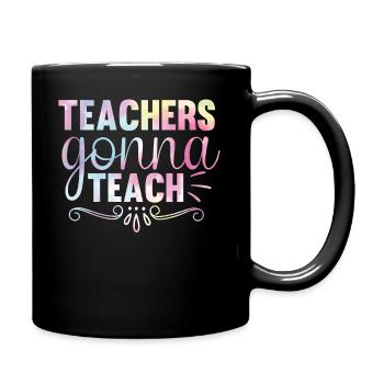 Back to School Teacher Tie Sports Education - Full Colour Mug - black - Right