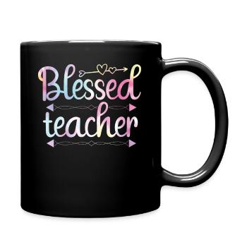 Back to School Blessed Physical Education Teacher - Full Colour Mug - black - Right