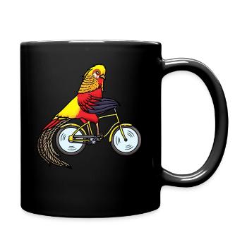 Golden Pheasant Bird Vélo Cycliste - Mug uni - noir - Droite