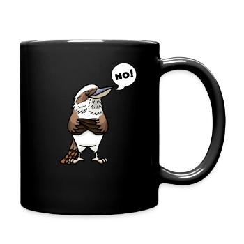 Lachender Hans Vogel Jägerliest Stur Nein - Tasse einfarbig - Schwarz - Rechts