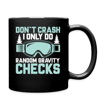 Drôle de skieur disant Ski Neige Hiver - Mug uni - noir - Droite