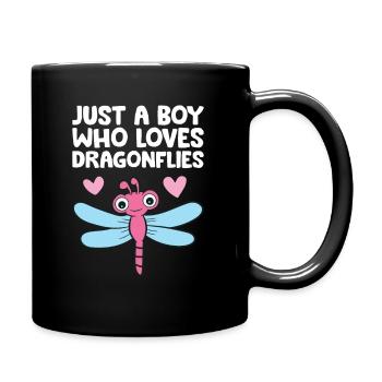 Juste un garçon qui aime les libellules - Mug uni - noir - Droite