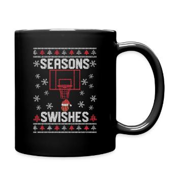 Basketball Player Fan Ugly Christmas PJ - Full Colour Mug - black - Right