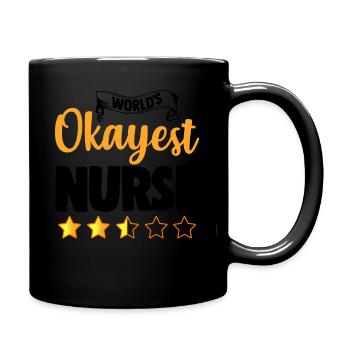 World's Okayest Nurse - Full Colour Mug - black - Right