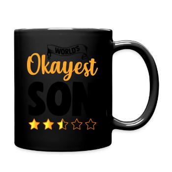 World's Okayest Son - Full Colour Mug - black - Right