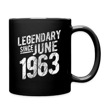 60th Birthday Gift Legendary Since June 1963 60 Ye - Tasse einfarbig - Schwarz - Rechts