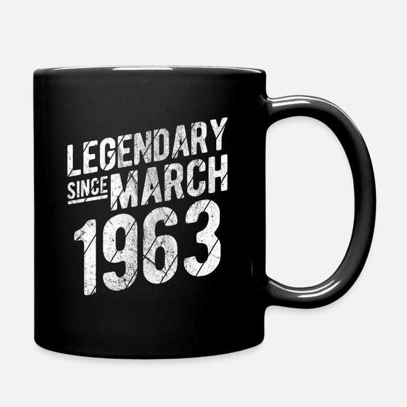 60th Birthday Gift Legendary Since March 1963 60 Y - Tasse einfarbig - Schwarz