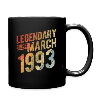 30th Birthday Gift Legendary Since March 1993 30 Y - Tasse einfarbig - Schwarz - Rechts