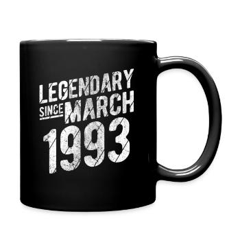 30th Birthday Gift Legendary Since March 1993 30 Y - Tasse einfarbig - Schwarz - Rechts