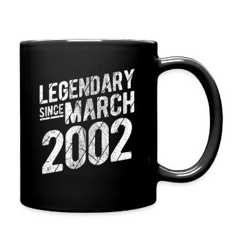 20th Birthday Gift Legendary Since March 2002 20 Y - Tasse einfarbig - Schwarz - Rechts