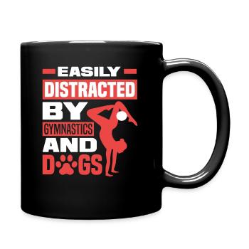 Chiens de gymnastique - Mug uni - noir - Droite