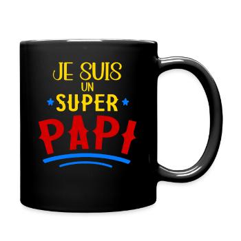 Je Suis Un Super Papi Cadeau Fête Des Grands-Pères - Mug uni - noir - Droite