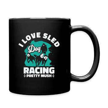 Courses de chiens de traîneau Husky Sled - Mug uni - noir - Droite