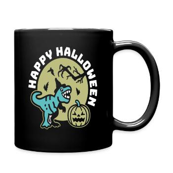 Happy Halloween Dinosaur - Full Colour Mug - black - Right