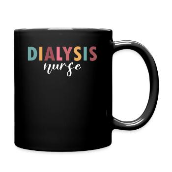 The life of a dialysis nurse - Full Colour Mug - black - Right