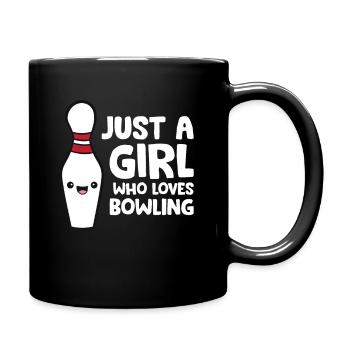 Juste une fille qui aime le bowling - Mug uni - noir - Droite