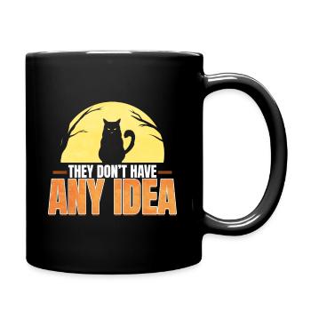 Chat maléfique Ils n’ont aucune idée drôle Halloween - Mug uni - noir - Droite