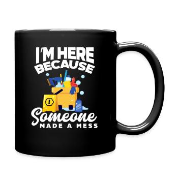 Housekeeper Cleaning Lady Caretaker - Full Colour Mug - black - Right
