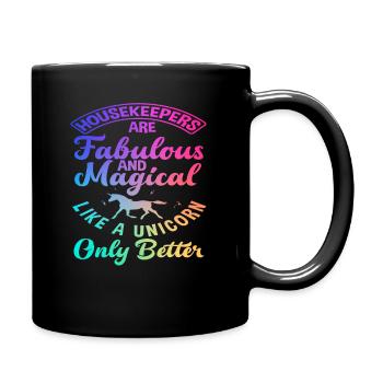 Femme de ménage Licorne magique Fabuleux - Mug uni - noir - Droite