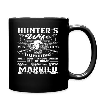 Femme de chasseur - Mug uni - noir - Droite