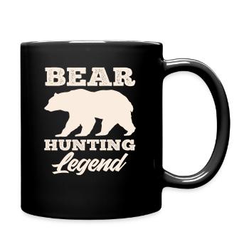 Légende du chasseur d’ours - Mug uni - noir - Droite