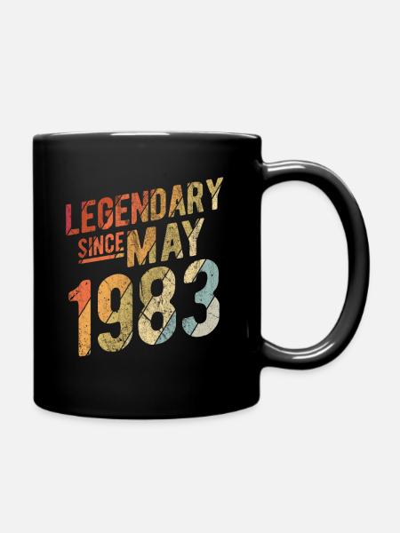40th Birthday Gift Legendary Since May 1983 40 Yea - Tasse einfarbig - Schwarz