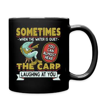 Carp Fishing Angler Gift - Full Colour Mug - black - Right