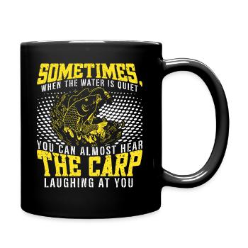 You Can Hear The Carp Laugh Fishing - Full Colour Mug - black - Right