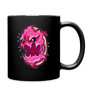 Scary Horror Monster Zombie Donut Halloween - Tasse einfarbig - Schwarz - Rechts