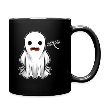 Ghost a mangé le chocolat Où est mon chocolat - Mug uni - noir - Droite