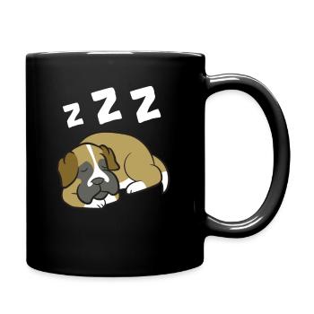 Boxer Hund Schlafpyjama Boxer Hund - Tasse einfarbig - Schwarz - Rechts