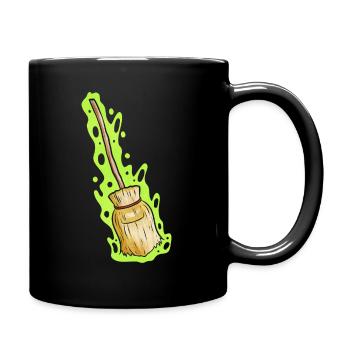 Magic Witch Broom With Green Shimmer Halloween - Tasse einfarbig - Schwarz - Rechts