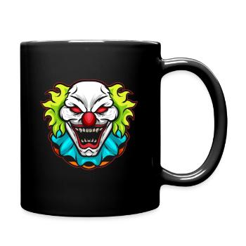 Horror Clown Face Halloween - Full Colour Mug - black - Right